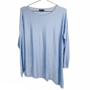 Eileen‎ Fisher Asymmetrical Hem Wool Blend Knit Top